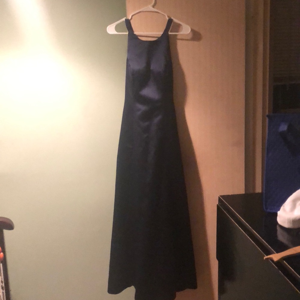 Navy blue custom made gown.